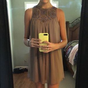 MOCHA BABYDOLL DRESS